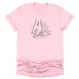 T-Shirt-Holding Hands - Personalized Unisex T-Shirt | Gift for Mom | Grandma Shirt | Family Shirt-Unisex T-Shirt-Pink-JackNRoy