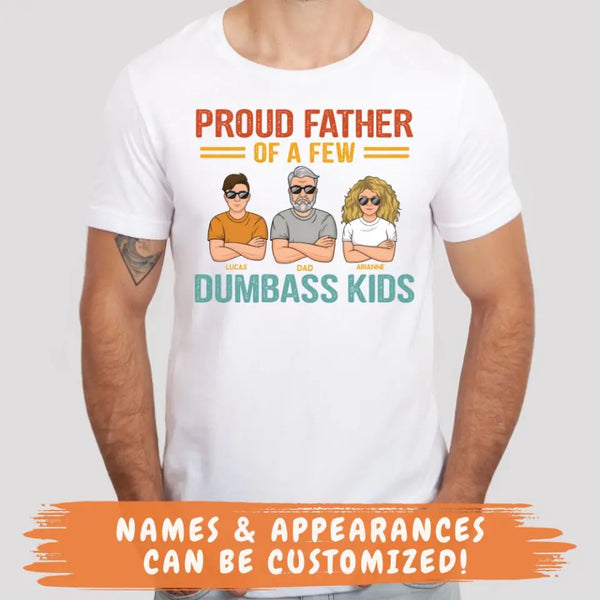 T-Shirt-Proud Father - Personalized Unisex T-Shirt | Dad Shirt | Father's Day Gift-JackNRoy