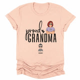 T-Shirt-Proud Grandma - Personalized Unisex T-Shirt | Grandmother T-Shirt | Grandma Gift-Unisex T-Shirt-Heather Peach-JackNRoy