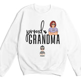 T-Shirt-Proud Grandma - Personalized Unisex T-Shirt | Grandmother T-Shirt | Grandma Gift-Unisex Sweatshirt-White-JackNRoy