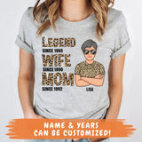 T-Shirt-Legend, Wife, Mom - Personalized Unisex T-Shirt | Mom Shirt | Gift For Mom | Wife Gifts-JackNRoy