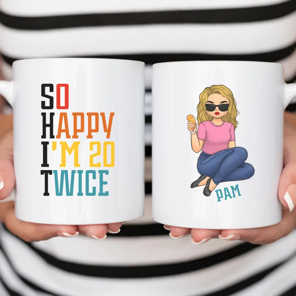 Mug-S.H.I.T. 40 Mug - Personalized 40th Birthday Mug | 40th Birthday Gift-White Mug-White-JackNRoy