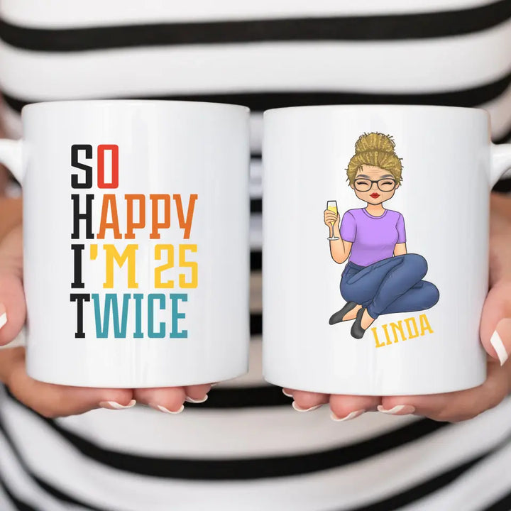 Mug-S.H.I.T. 50 Mug - Personalized 50th Birthday Mug | 50th Birthday Gift-White Mug-White-JackNRoy