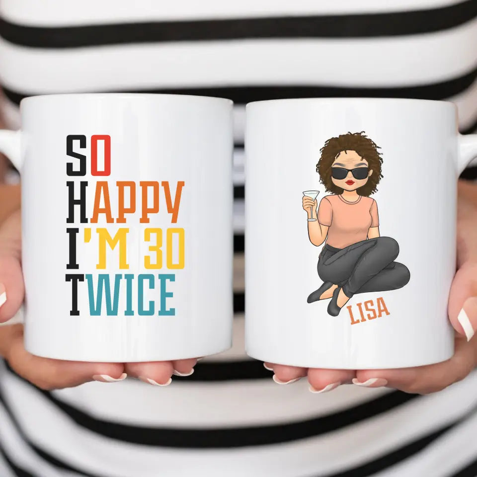 Mug-S.H.I.T. 60 Mug - Personalized 60th Birthday Mug | 60th Birthday Gift-White Mug-White-JackNRoy