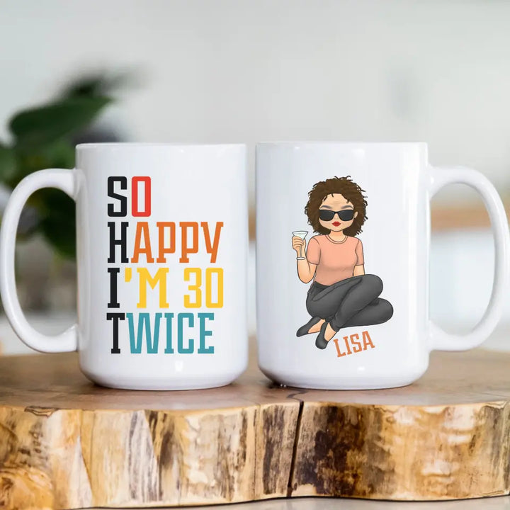 Mug-S.H.I.T. 60 Mug - Personalized 60th Birthday Mug | 60th Birthday Gift-White Mug-White-JackNRoy