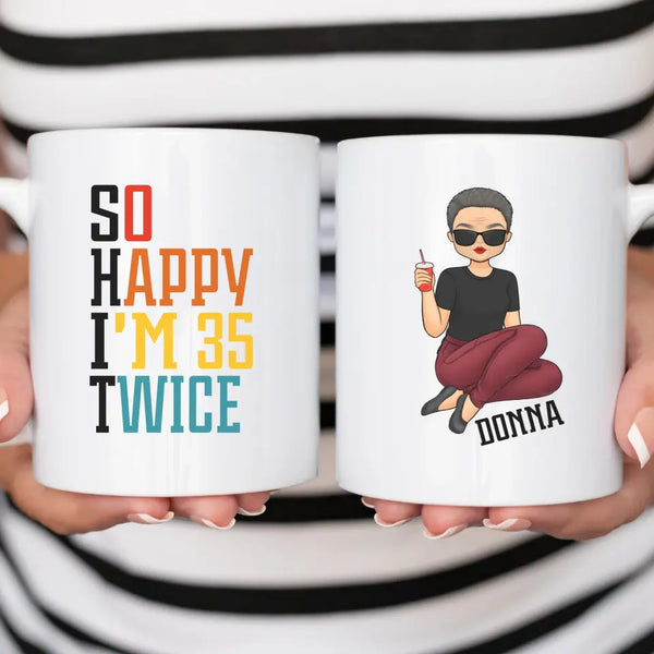 Mug-S.H.I.T. 70 Mug - Personalized 70th Birthday Mug | 70th Birthday Gift-White Mug-White-JackNRoy