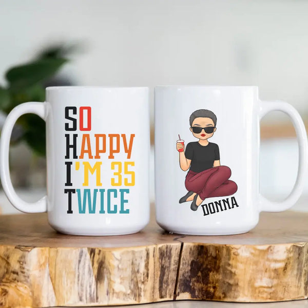 Mug-S.H.I.T. 70 Mug - Personalized 70th Birthday Mug | 70th Birthday Gift-White Mug-White-JackNRoy