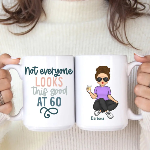 Mug-Looks Good At 60 | Personalized Birthday Mug | 60th Birthday Gift-White Mug-White-JackNRoy