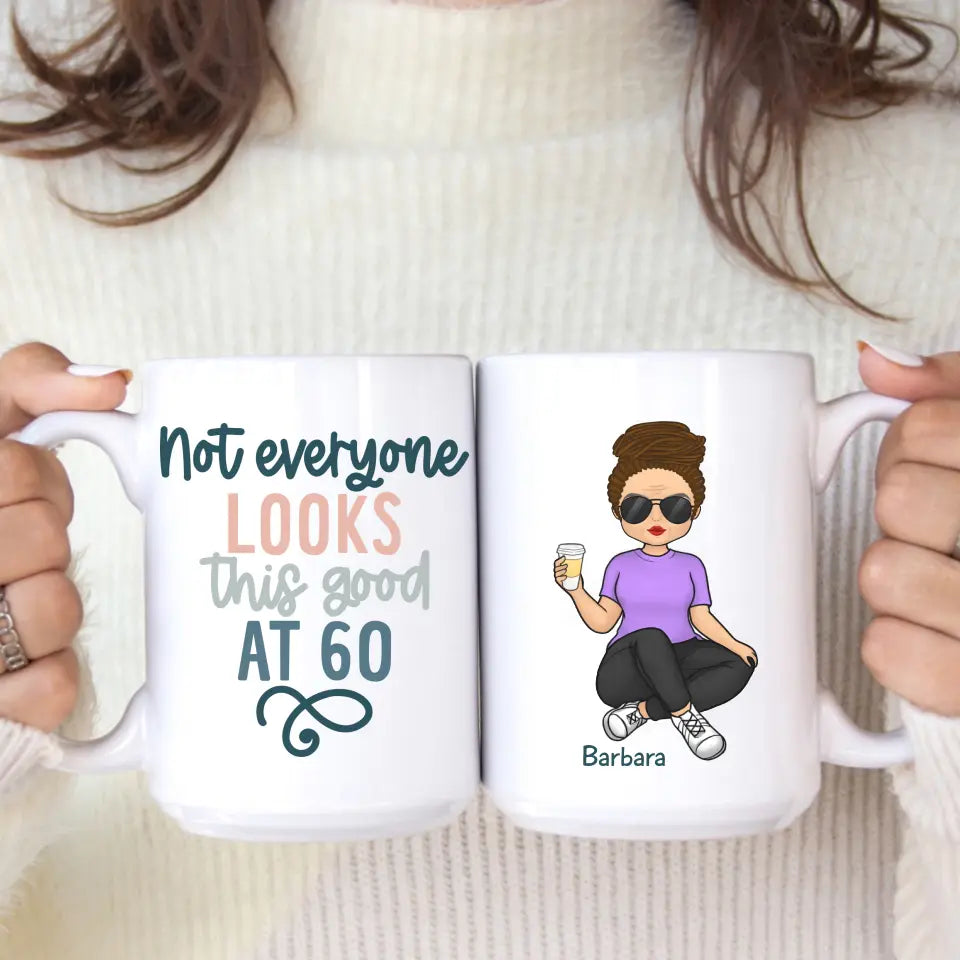 Mugs-Looks Good At 60 | Personalized Birthday Mug | 60th Birthday Gift-White Mug-White-JackNRoy