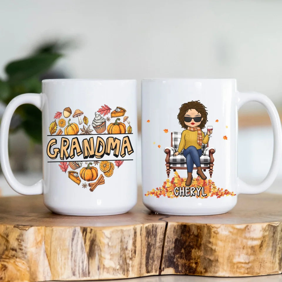 Mug-Grandma Love - Personalized Mug (11oz/15oz) | Fall Mug | Gift for Her-JackNRoy