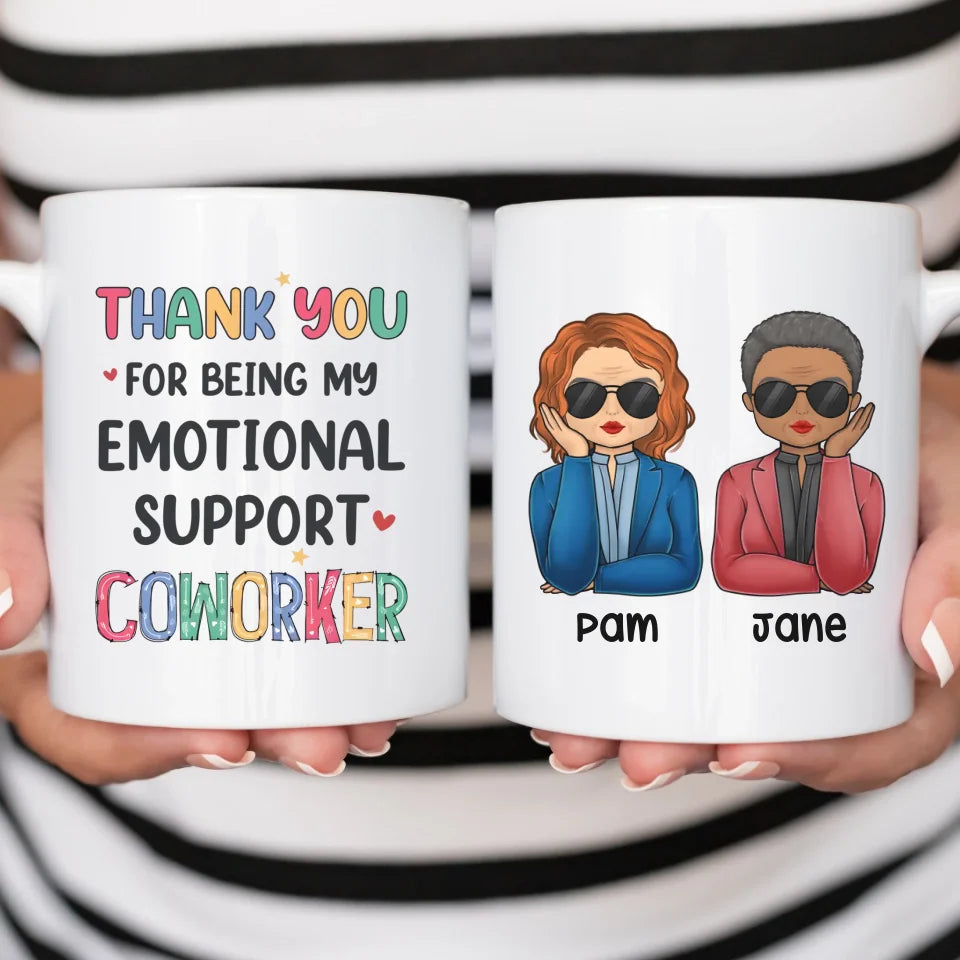 Mug-My Emotional Support - Personalized Mug (11oz/15oz) | Gift for Besties | Coworkers Mug-White Mug-White-JackNRoy