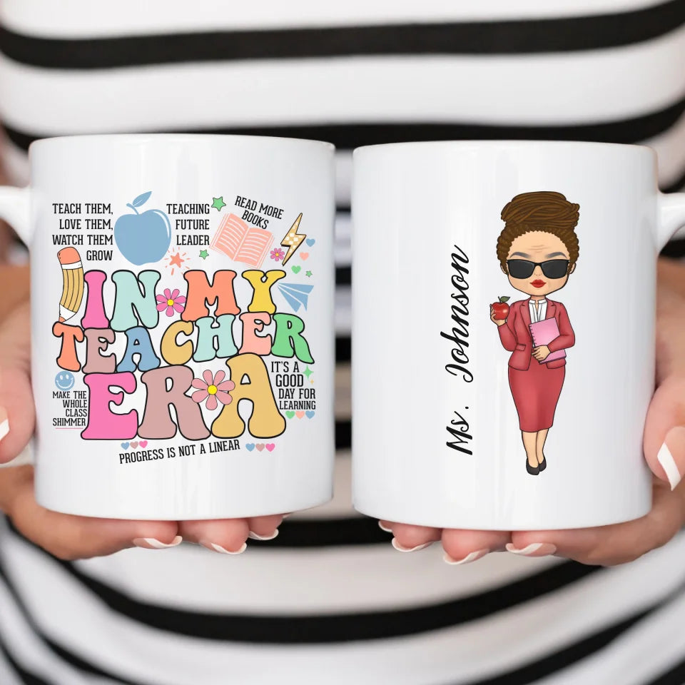 Mug-In My Teacher Era - Personalized Mug (11oz/15oz) | Teacher Mug | Gift for Teachers-White Mug-White-JackNRoy