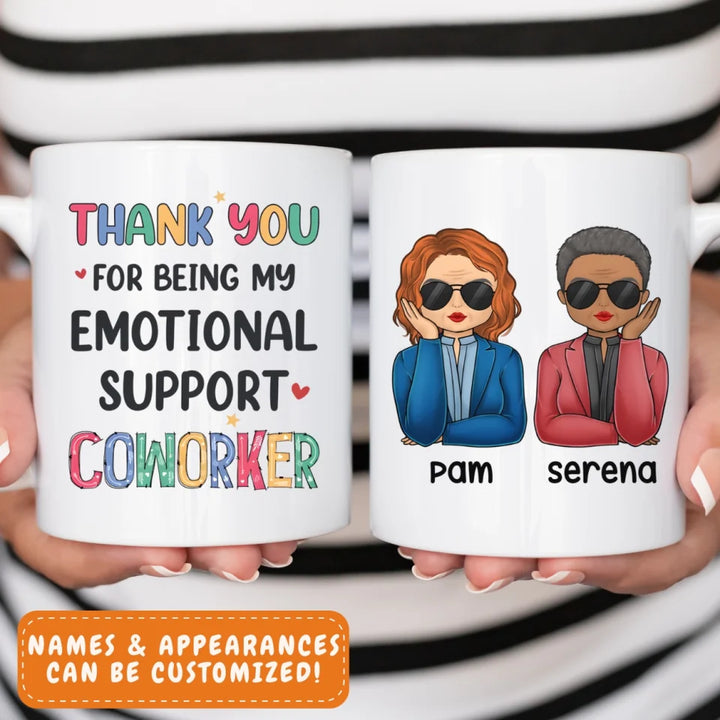 Mug-My Emotional Support - Personalized Mug (11oz/15oz) | Gift for Besties | Coworkers Mug-JackNRoy