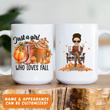 Mug-Just a Girl Who Loves Fall - Personalized Mug (11oz/15oz) | Fall Mug | Gift for Fall-JackNRoy