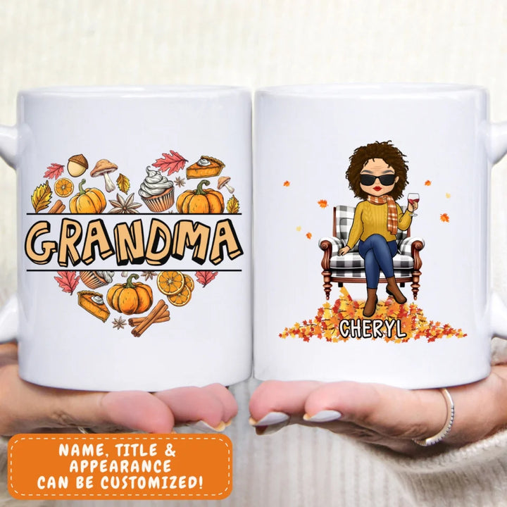 Mug-Grandma Love - Personalized Mug (11oz/15oz) | Fall Mug | Gift for Her-JackNRoy