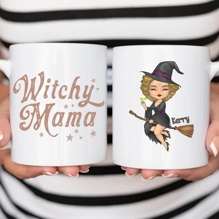 Mug-Witchy Mama - Personalized Mug (11oz/15oz) | Halloween Mug | Gift for Halloween-White Mug-White-JackNRoy