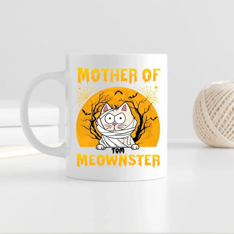 Mug-Mother of Meownsters - Personalized Mug (11oz/15oz) | Halloween Mug | Gift for Halloween-JackNRoy