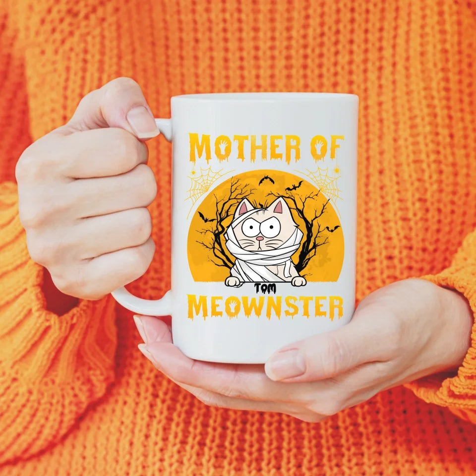 Mug-Mother of Meownsters - Personalized Mug (11oz/15oz) | Halloween Mug | Gift for Halloween-JackNRoy