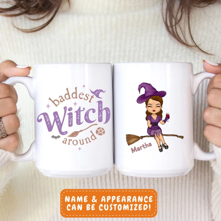 Mug-Baddest Witch Around - Personalized Mug (11oz/15oz) | Gift for Halloween | Halloween Mug-JackNRoy