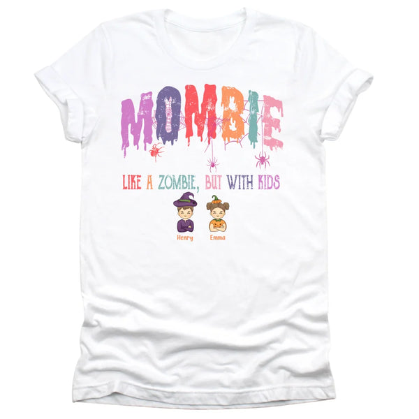 Sweatshirt-Mombie, Like a Zombie, But With Kids - Personalized Unisex Sweatshirt for Halloween | Mom Sweatshirt | Halloween Gift-Unisex T-Shirt-White-JackNRoy