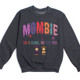 Sweatshirt-Mombie, Like a Zombie, But With Kids - Personalized Unisex Sweatshirt for Halloween | Mom Sweatshirt | Halloween Gift-Unisex Sweatshirt-Dark Heather-JackNRoy