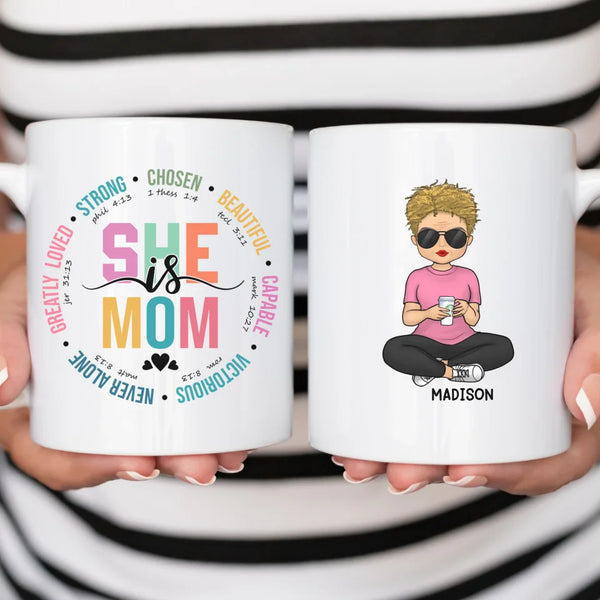 Mug-She Is - Personalized Mug (11oz/15oz) | Gift for Her-White Mug-White-JackNRoy