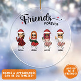 Acrylic Ornament-Friends Forever - Personalized Acrylic Ornament | Gift for Friends-Acrylic Ornament-Clear Acrylic-JackNRoy