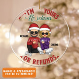 Acrylic Ornament-I'm Yours, No Returns - Personalized Acrylic Ornament | Gift for Couples-Acrylic Ornament-Clear Acrylic-JackNRoy