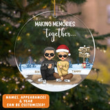 Acrylic Ornament-Making Memories Together - Personalized Acrylic Ornament | Gift for Couples-Acrylic Ornament-Clear Acrylic-JackNRoy