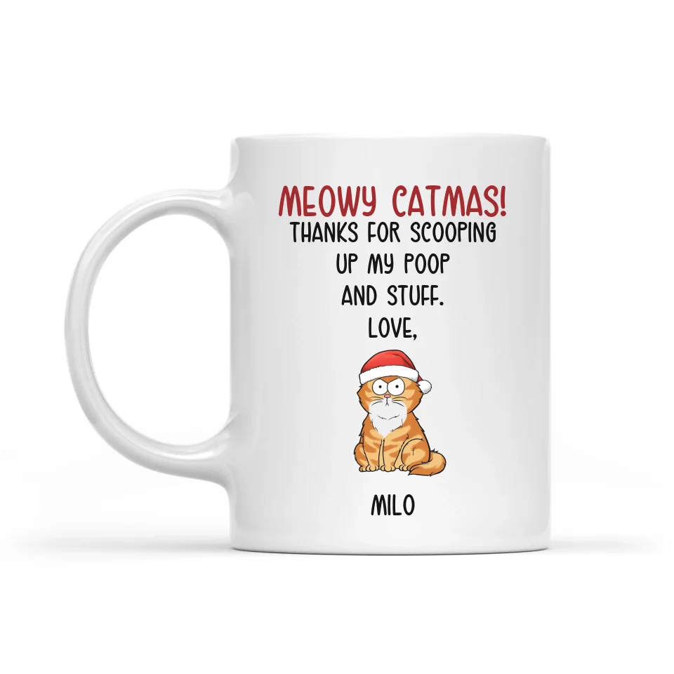 Mug-Meowy Catmas! Personalized Pet Mug for Cat Lovers | (11oz/15oz)-White Mug-White-JackNRoy