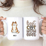 Mug-Best Cat Mom Ever - Personalized Mug (11oz/15oz) | Gift for Cat Lovers-White Mug-White-Jack N Roy