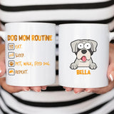 Mug-Dog Mom Routine - Personalized Mug (11oz/15oz) | Gift for Dog Lovers | Dog Mom Mug-White Mug-White-Jack N Roy