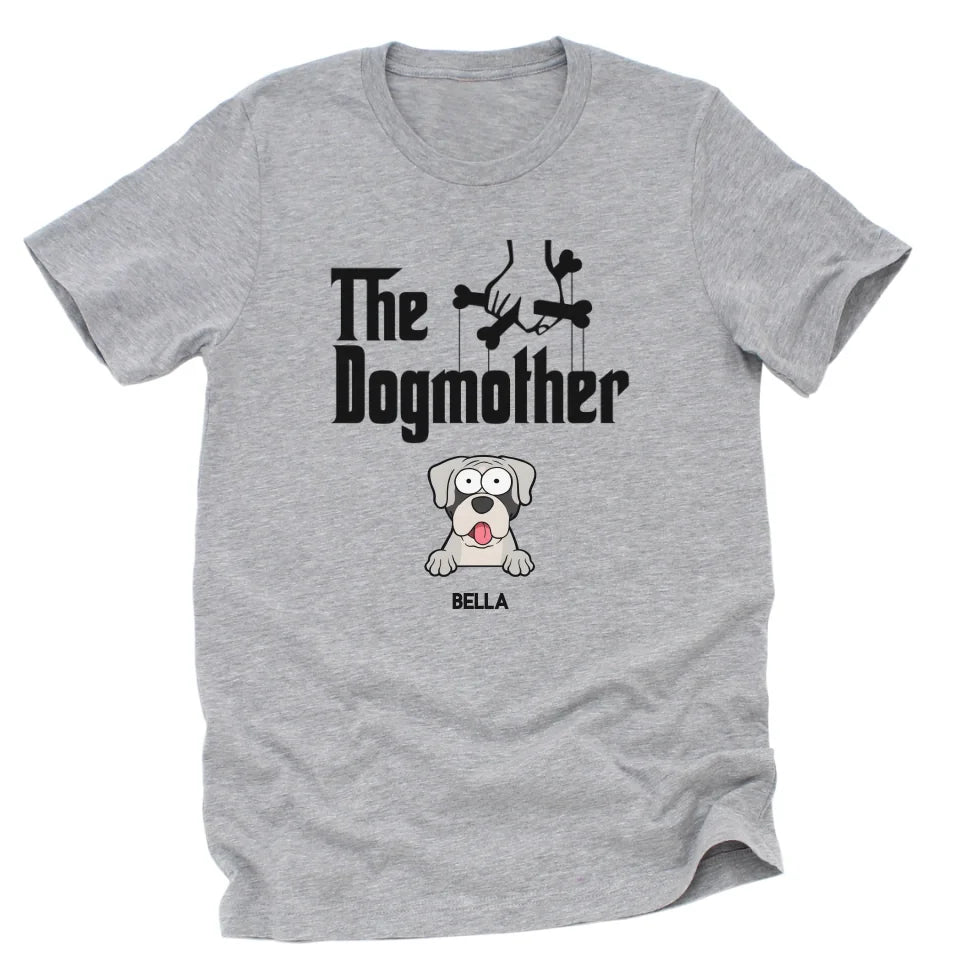 T-Shirt-The Dogmother - Personalized Unisex T-Shirt for Dog Mothers | Pet Lover T-Shirt | Dog Mom-Unisex T-Shirt-Athletic Heather-JackNRoy