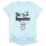 T-Shirt-The Dogmother - Personalized Unisex T-Shirt for Dog Mothers | Pet Lover T-Shirt | Dog Mom-Unisex T-Shirt-Heather Ice Blue-JackNRoy