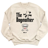 T-Shirt-The Dogmother - Personalized Unisex T-Shirt for Dog Mothers | Pet Lover T-Shirt | Dog Mom-Unisex Sweatshirt-Sand-JackNRoy