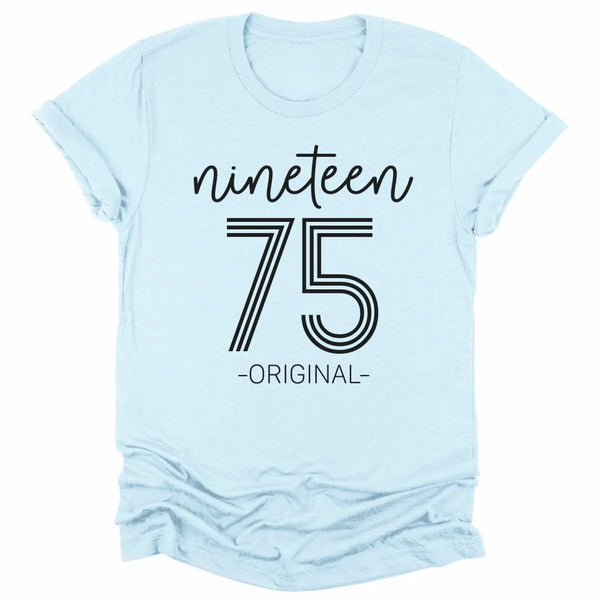 T-Shirt-Nineteen Plus - Custom Birthday T-Shirt-Unisex T-Shirt-Heather Ice Blue-JackNRoy