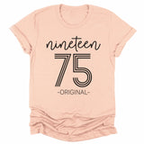 T-Shirt-Nineteen Plus - Custom Birthday T-Shirt-Unisex T-Shirt-Heather Peach-JackNRoy