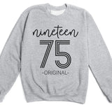 T-Shirt-Nineteen Plus - Custom Birthday T-Shirt-Unisex Sweatshirt-Sport Grey-JackNRoy