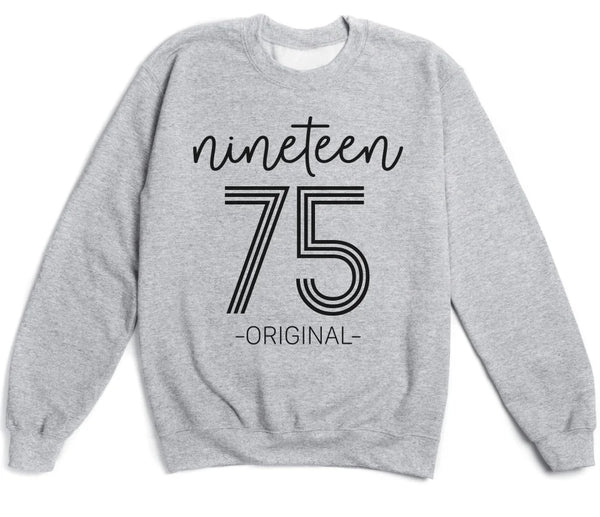 T-Shirt-Nineteen Plus - Custom Birthday T-Shirt-Unisex Sweatshirt-Sport Grey-JackNRoy