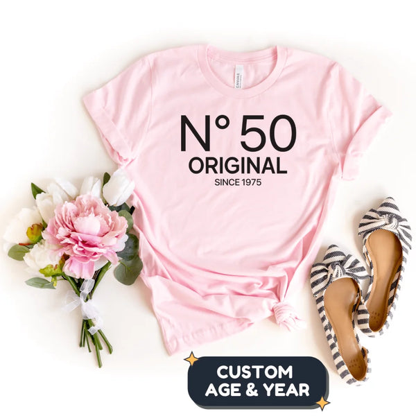 T-Shirt-N° 50 (ANY AGE) - Custom Birthday T-Shirt-JackNRoy