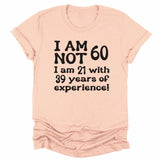 T-Shirt-Years of Experience - Personalized Birthday T-Shirt (ANY AGE)-Unisex T-Shirt-Heather Peach-JackNRoy