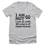 T-Shirt-Years of Experience - Personalized Birthday T-Shirt (ANY AGE)-Unisex V-Neck-Athletic Heather-JackNRoy