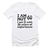 T-Shirt-Years of Experience - Personalized Birthday T-Shirt (ANY AGE)-Unisex V-Neck-White-JackNRoy