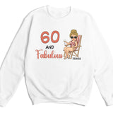 T-Shirt-Fabulous - Personalized Birthday T-Shirt (ANY AGE)-Unisex Sweatshirt-White-JackNRoy