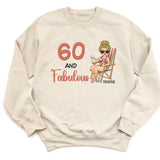 T-Shirt-Fabulous - Personalized Birthday T-Shirt (ANY AGE)-Unisex Sweatshirt-Sand-JackNRoy