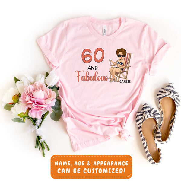 T-Shirt-Fabulous - Personalized Birthday T-Shirt (ANY AGE)-JackNRoy