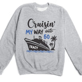 T-Shirt-Cruising Birthday - Personalized Birthday T-Shirt (ANY AGE)-Unisex Sweatshirt-Sport Grey-JackNRoy