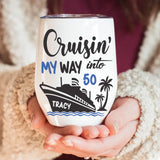 Mug-Cruising My Way - Personalized Mug (11oz/15oz) | Birthday Mug | Gift for Birthday-Wine Tumbler-White-JackNRoy