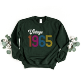 Sweatshirts-Vintage Custom Birthday Sweatshirt (Customized Year)-S-Forest-Jack N Roy