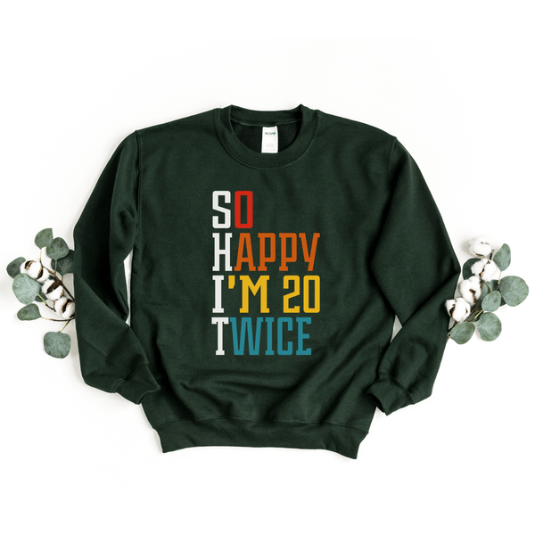 Sweatshirts-S.H.I.T. I'm 40 Sweatshirt-S-Forest-Jack N Roy